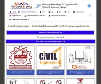 Learnengineering.in(Dedicated Educational Portal for Engineering Students) Screenshot