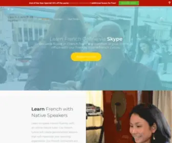 Learnfrenchathome.com(Learn French on Skype or Zoom with Friendly Native French Tutors) Screenshot