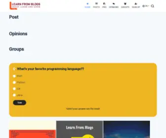 Learnfromblogs.com(Online Marketplace for Bloggers) Screenshot