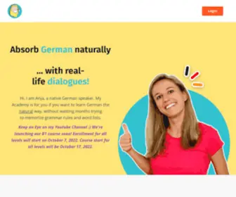 Learngermanwithanja.com(Learn German) Screenshot