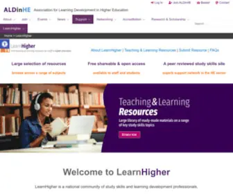 Learnhigher.ac.uk(ALDinHE) Screenshot