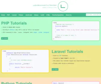 Learnhindituts.com(Learn Tutorials In Hindi) Screenshot