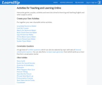 Learnhip.com(Activities for Online Teaching and Learning) Screenshot