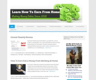 Learnhowtoearnfromhome.com(Learn How To Earn From Home) Screenshot