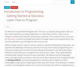 Learnhowtoprogram.com(Learn How to Program) Screenshot