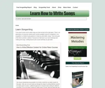 Learnhowtowritesongs.com(Learn How to Write Songs) Screenshot