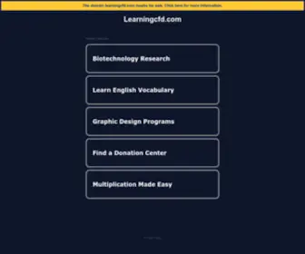LearningcFD.com(LearningcFD) Screenshot