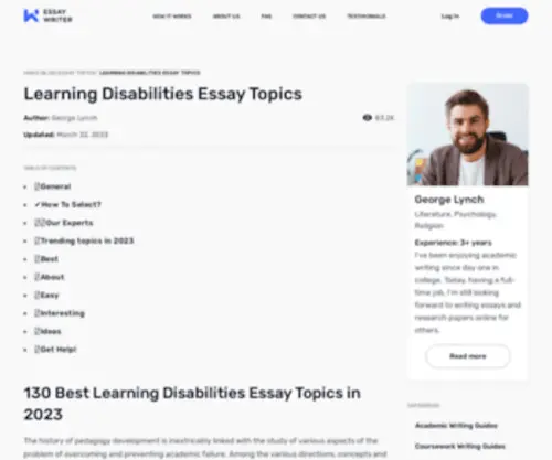 Learningdifferences.com(Learning Disabilities Resources) Screenshot
