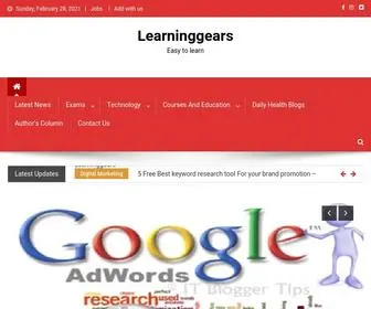 Learninggears.in(Result and tech blogs) Screenshot