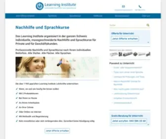 Learninginstitute.ch(Learning Institute AG) Screenshot