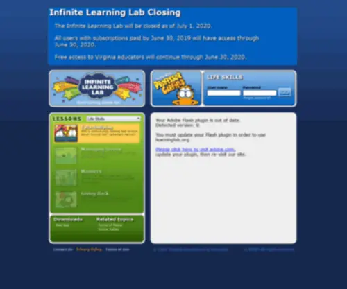 Learninglab.org(Infinite Learning Lab) Screenshot