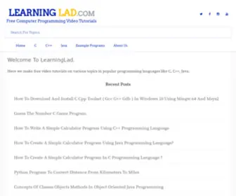 Learninglad.com(Free Programming Tutorials) Screenshot