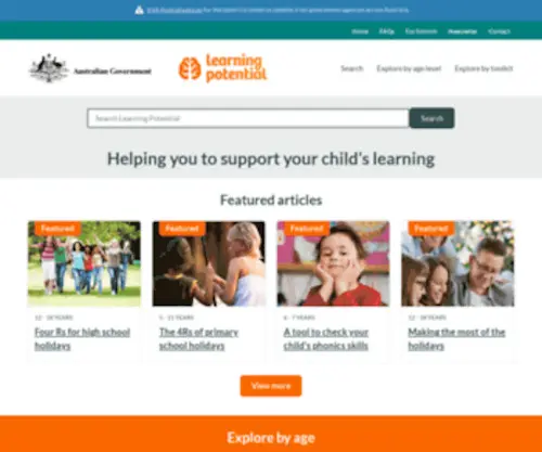 Learningpotential.edu.au(Learningpotential) Screenshot