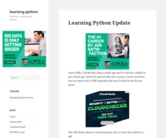 Learningpython.com(Learning python) Screenshot