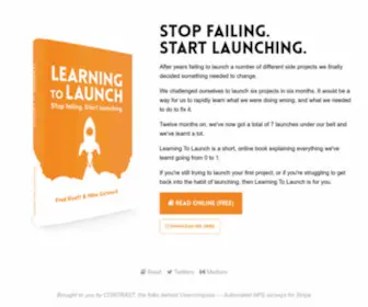 Learningtolaunch.co(Stop failing) Screenshot