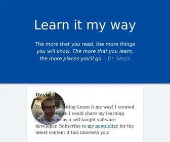 Learnitmyway.com(Learn it my way) Screenshot