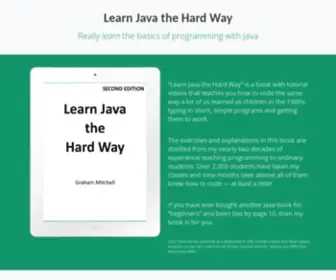 Learnjavathehardway.org(Learn Java the Hard Way) Screenshot