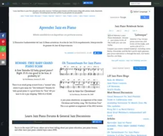 Learnjazzpiano.com(The Piano Lounge on) Screenshot