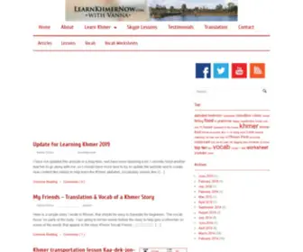 Learnkhmernow.com(Learn Khmer Now) Screenshot