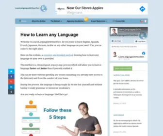 Learnlanguagesonyourown.com(How to Learn any Language) Screenshot