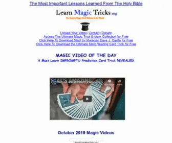 Learnmagictricks.org(Learn Free Magic Tricks) Screenshot