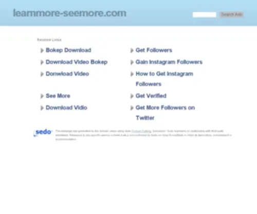 Learnmore-Seemore.com(Learn More) Screenshot