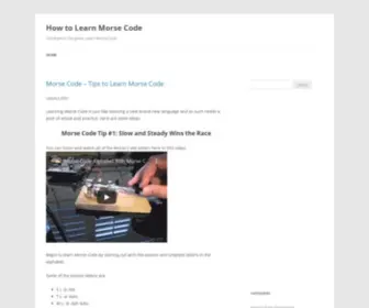 Learnmorsecode.info(How to Learn Morse Code) Screenshot