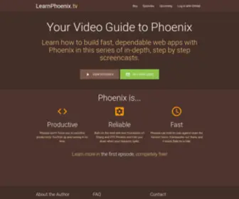Learnphoenix.tv(Learn Phoenix With Step by Step Screencasts) Screenshot