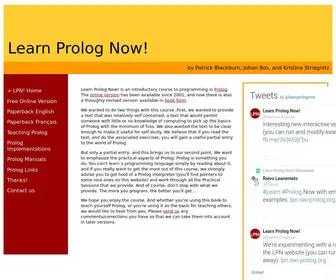 Learnprolognow.org(Learn Prolog Now) Screenshot