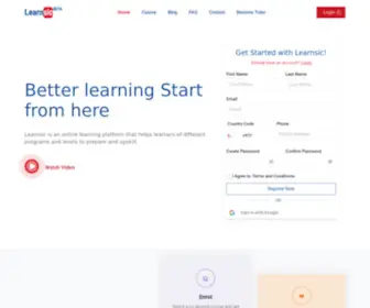 Learnsic.com(Online learning platform in nepal) Screenshot