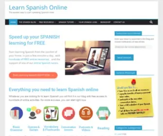 Learnspanishnow.online(Learn Spanish online with free resources and lessons) Screenshot