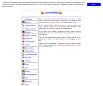 Learnspanishvocabulary.net(Learn Spanish Vocabulary) Screenshot