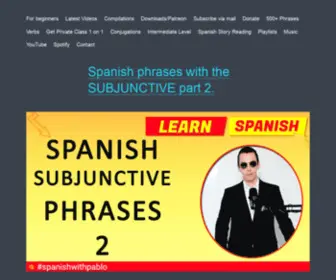 Learnspanishwithpablo.com(Spanish lessons for beginners and intermediate speakers) Screenshot