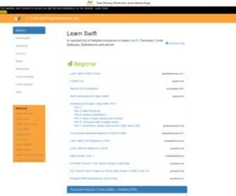 Learnswift.tips(Learn Swift inTutorials and Code Samples) Screenshot