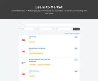 Learntomarket.io(Learn to Market) Screenshot