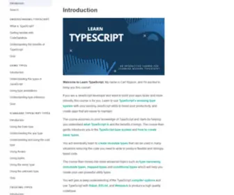 Learntypescript.dev(FREE TypeScript course for JavaScript developers) Screenshot