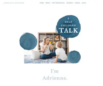 Learnwithadrienne.com(Help Your Child Learn to TALK) Screenshot