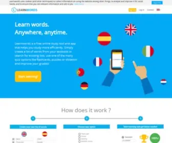 Learnwords.com(Software for learning foreign languages on PC and PDA) Screenshot