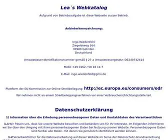 Leas-Webkatalog.de(Lea´s) Screenshot