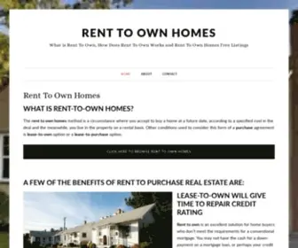 Leaserenttoownhomes.com(What is Rent To Own) Screenshot
