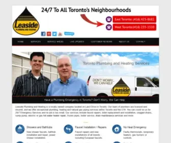 Leasideplumbing.ca(Leaside Plumbing and Heating) Screenshot