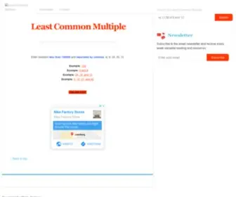 Leastcommonmultiple.net(Least Common Multiple) Screenshot