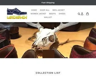 Leather404.com(Handmade Leather Boot shoes jacket wallet online store) Screenshot