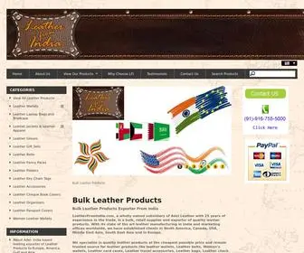 Leatherfromindia.com(Quality Leather Products like Leather Wallets) Screenshot