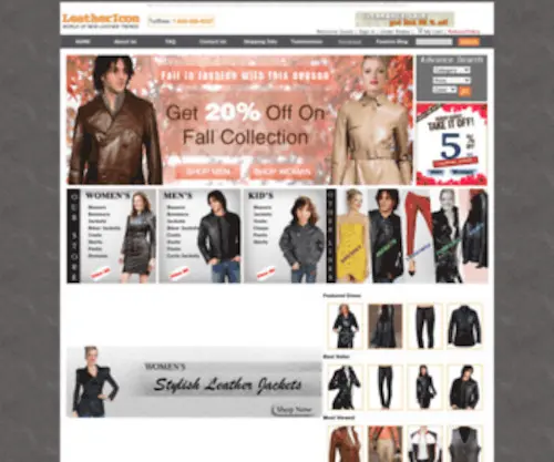Leathericon.com(Leather Jacket) Screenshot