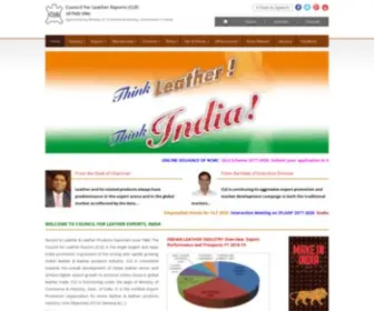 Leatherindia.org(Council for Leather Exports) Screenshot