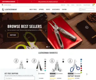 Leatherman.com(Multi-Tools, Knives, & Pocket Tools) Screenshot