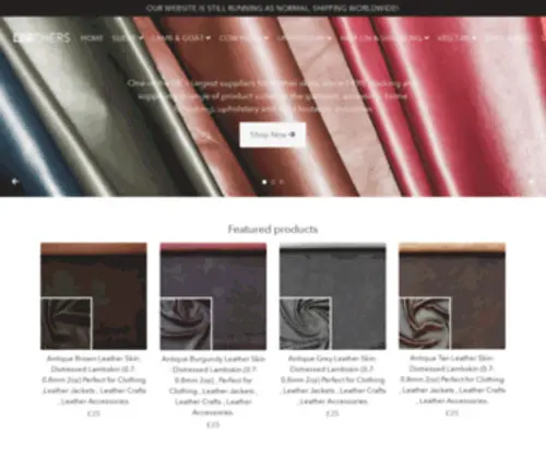 Leathermerchants.shop(GH LEATHERS LTD) Screenshot
