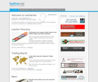 Leathernet.com(Leathernet leather industry and worldwide leather trade) Screenshot