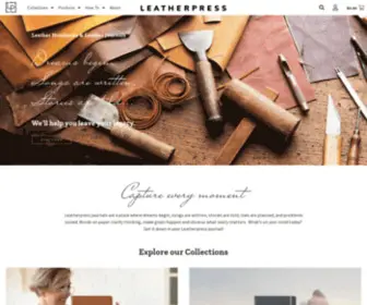 Leatherpress.com(Leather Notebooks and Leather Journals) Screenshot